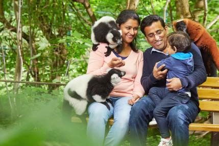 Familie im Tierpark Berlin
