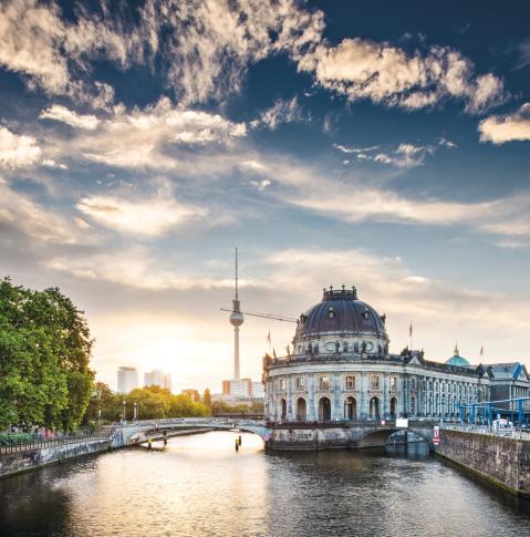 Berlin Museum Island Berlin Morning with a view of the Bode Museum