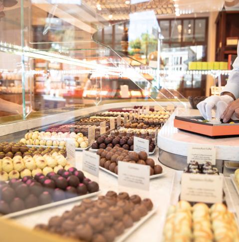 Sélection de pralines à Rausch Schokoladenhaus