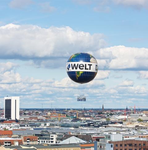 Globo aerostático sobre Berlín