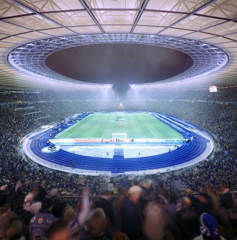 Olympiastadion beleuchtet