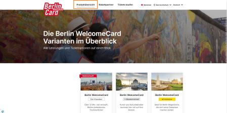 Produktübersicht Screenshot der Produktübersicht
