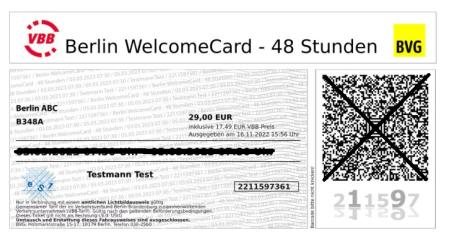 Musterticket Berlin WelcomeCard Musterticket Berlin WelcomeCard